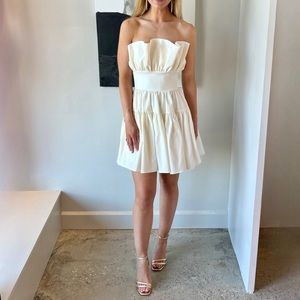White ruffle Sau Lee dress!